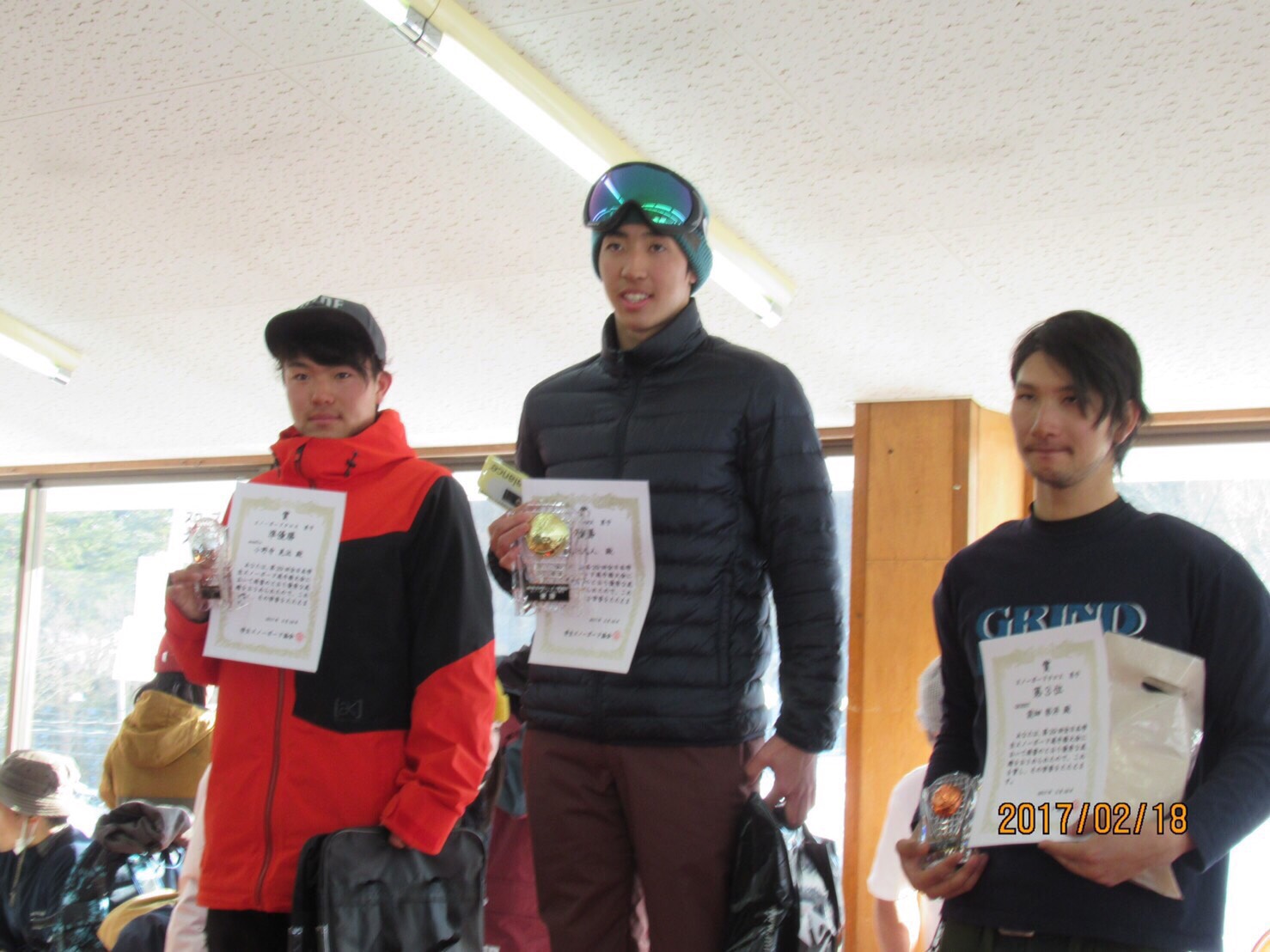 JSBA全日本スノーボード選手権　学生大会　スノーボードクロス　2位　全日本出場
