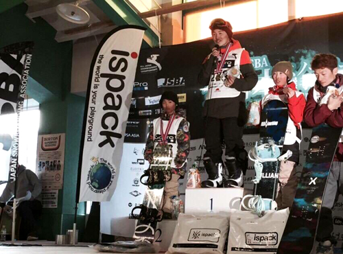 全日本選手権ハーフパイプ／一般の部3位　齊藤蒼太